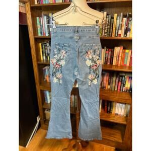 Beautifully embroidered jeans floral large